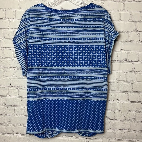Lucky Brand Womens Printed Twist Hem Basic T-Shirt - Picture 7 of 11